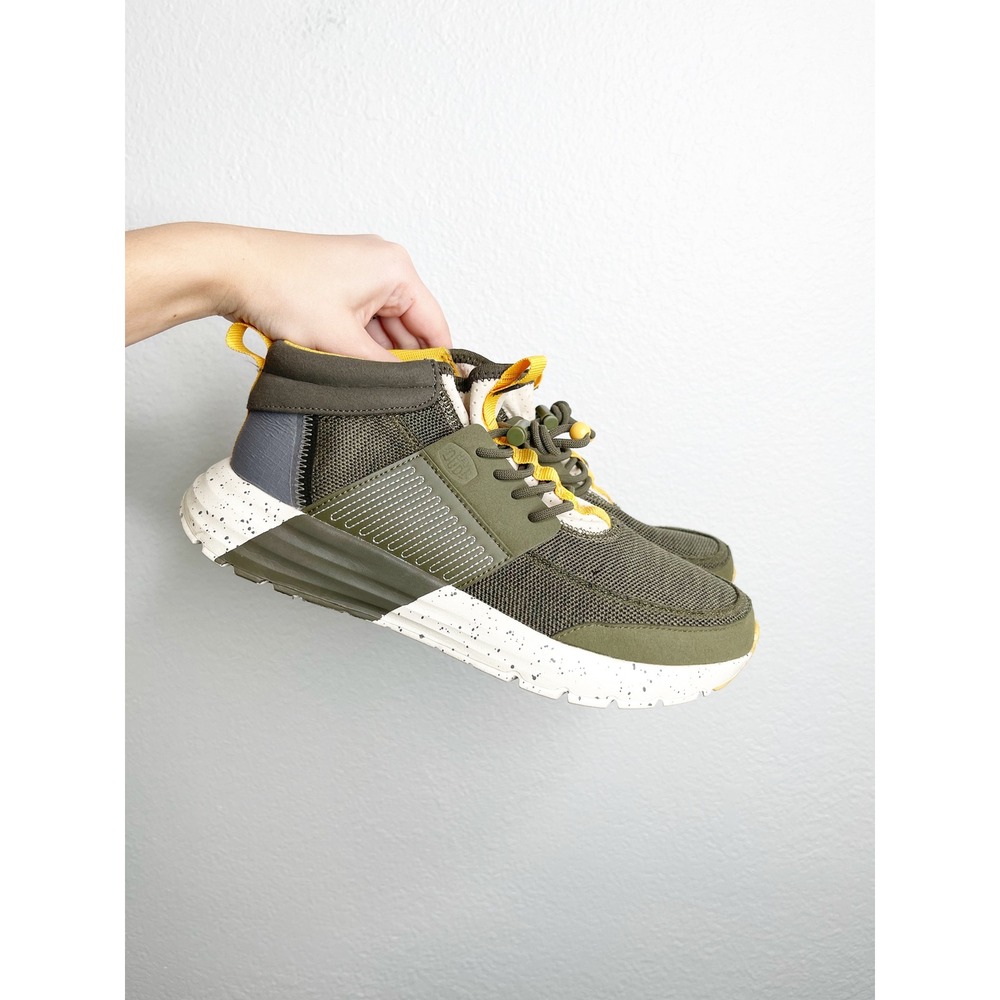 Hey Dude Sirocco Mid Trail Sneakers Dusty Olive Oatmeal‎ Mens Size 7